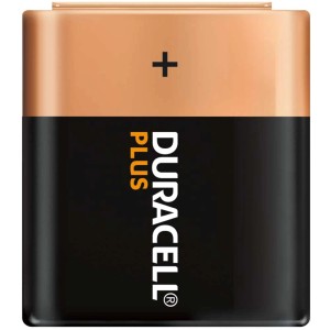 Batteria alcalina Duracell Plus, batteria a blocco da 4,5 V per dispositivi ad alta potenza.