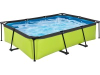 Exit Piscine Vert Lime (HxlxP) 65 x 300 x 200 cm avec pompe de filtration