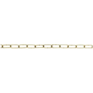 Goldfarbene Ringkette aus Stahl, 2 mm Durchmesser, als Meterware für Bootstechnik.