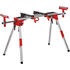 Einhell MSS 1610 support pour scies à onglets, avec pieds réglables et supports de pièces.