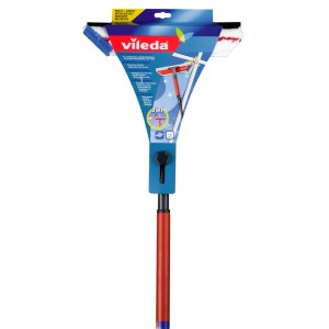 Vileda Profi lave-vitre avec manche, outil de nettoyage pour des vitres sans traces.