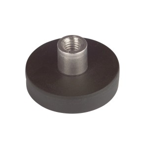 Magnete a vaso Fix-o-moll, gommato, con boccola filettata (13,5 mm x Ø 25 mm).