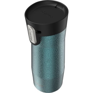 Tazza termica Contigo West Loop 3.0, 470 ml, in acciaio inox color Juniper con finitura testurizzata e coperchio Autoseal nero.