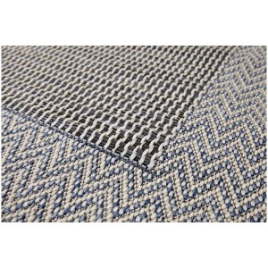 Dettaglio del tappeto Andiamo Clyde in beige/antracite con motivo a zigzag, ideale per esterni.