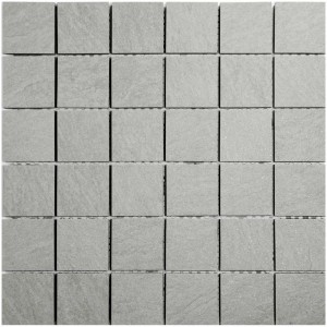 Mosaïque en grès cérame Detroit gris, 30x50cm, aspect pierre naturelle, résistant au gel, antidérapant R10.