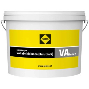 Seau d'enduit à base de résine Sakret pour intérieur, prêt à l'emploi.