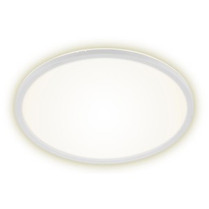 Plafoniera LED Brilo rotonda bianca con illuminazione indiretta per interni.