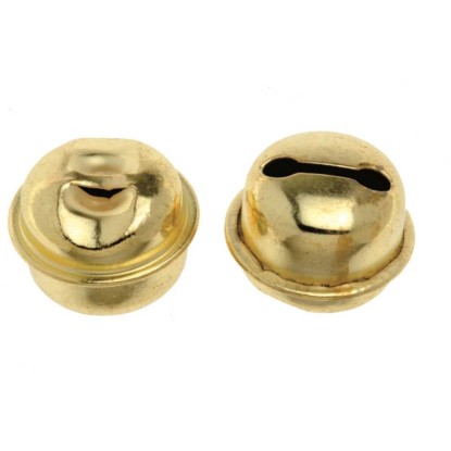 Rollenglöckchen Goldfarben 15 mm / 8 Stk.
