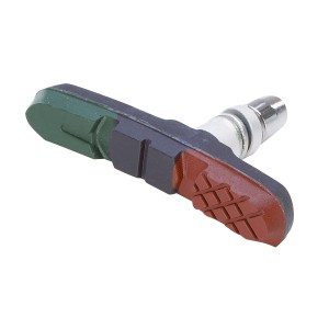 Pattino freno V all-weather, set da 2, compatibile Shimano per cerchi in alluminio. Ricambi per biciclette.