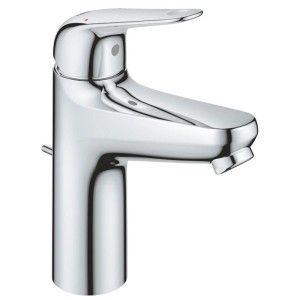 Mitigeur de lavabo monocommande Grohe Swift, taille M, chrome. Robinet mitigeur moderne pour salle de bain.