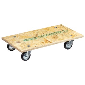 Wagner Transporthilfe 1140 avec panneau OSB, capacité de charge 250 kg et quatre roues.