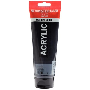 Amsterdam Acrylfarbe Oxidschwarz, 250ml Tube für Kunst und Hobby.