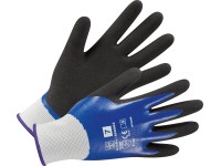 Gartenhandschuh Nitril-Vollbeschichtung Blau-Schwarz Gr. 7