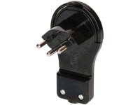 Flachwinkelstecker Typ12 wiederanschliessbar Schwarz Flachwinkelstecker Typ12 wiederanschliessbar Schwarz