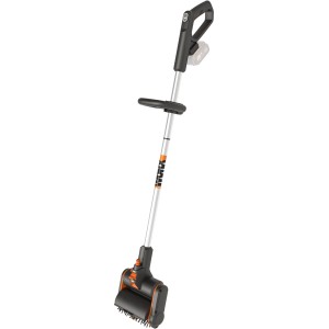 Brosse sans fil Worx WG441E.9 20V pour le nettoyage des allées et terrasses de jardin.