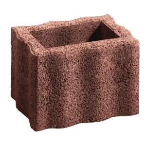 Blocco per piante Wellino marrone con design a onde, 30x20x20 cm. Ideale per bordure e pendii.