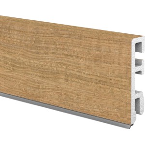 Plinthe en mousse dure Cubica 60, décor Colorado Oak, autocollante, longueur 2500 mm.