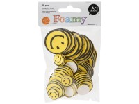 I am Creative Sticker Smiley Schaumstoff Gelb 56 Stk.
