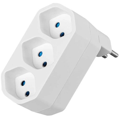 Steffen Mehrfachadapter Line drehbar 320° Weiss