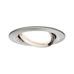 Spot encastrable LED Paulmann Slim Coin, fer brossé, orientable.