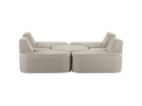 Beliani Lounge-Set Fabro Aluminium Hellgrau 5-tlg.