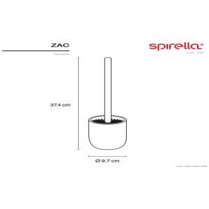 Spirella WC-Garnitur Zac Polyresin matt Grün Ø 9,7 x 37,4 cm