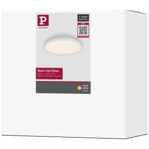 Emballage du luminaire mural et de plafond LED Paulmann Siena blanc mat, rond, 1000 lm, 12,3 W.