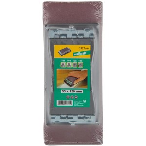 Set levigatrice manuale Wolfcraft, 41 pezzi, con carta vetrata di varie grane.