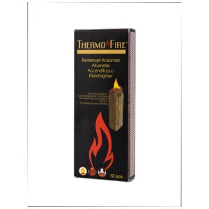 Accendifuoco Thermofire con testa a sfregamento, 12 pezzi, per accendere griglie, caminetti e fuochi da giardino.