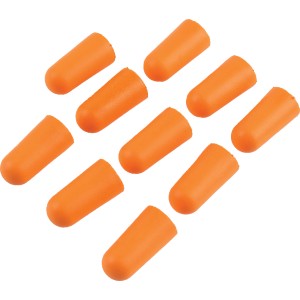 Bouchons d'oreille orange LUX, lot de 10, tailles S-L pour une protection optimale contre le bruit.