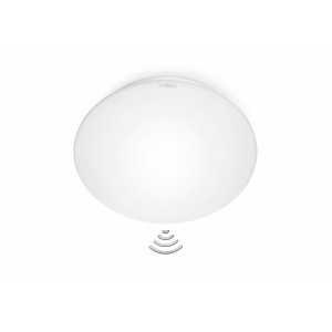 Plafonnier blanc Steinel LED avec détecteur radar RS 16L en verre.