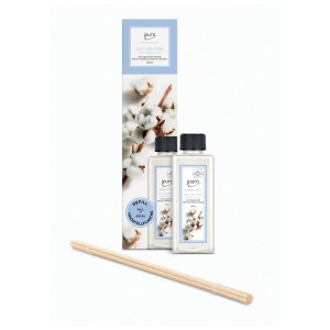 Ipuro Refill Cotton Fields 200ml mit Duftstäbchen, Nachfüllflasche für Raumduft.