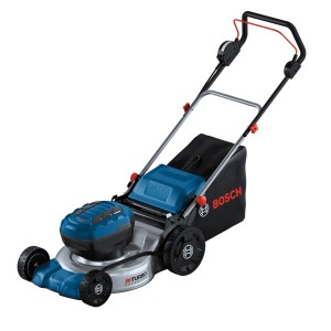 Tondeuse à batterie Bosch Professional GRA 18V2-46 Solo avec bac de ramassage.