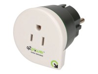 Reiseadapter USA - Europe Weiss-Schwarz 250 V