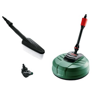 Kit de nettoyage Bosch pour maison et voiture : nettoyeur de terrasse, brosse et buse à 90° pour nettoyeurs haute pression.