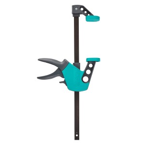 Serre-joint à une main Wolfcraft EHZ Easy, outil de serrage avec poignée ergonomique et force de serrage jusqu'à 90 kg.