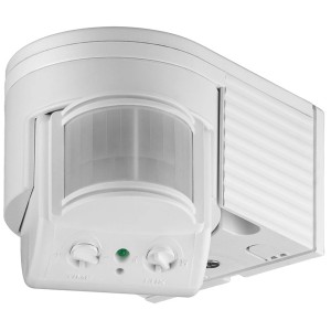 Rilevatore di movimento Goobay bianco IR 180° per interni ed esterni.