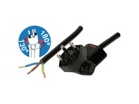 Câble d'alimentation TD H05VV-F3G1,0 Clip-Clap Noir 5 m