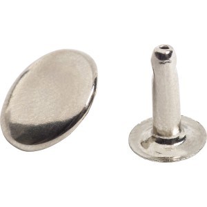 Rivetti tubolari LUX, nichelati, 7-12mm, 40 pezzi, per rinforzare tessuti e cartone.