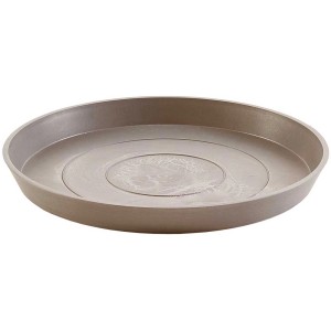 Soucoupe Ecopots, French Taupe, Ø 17,5 cm, pour intérieur et extérieur.