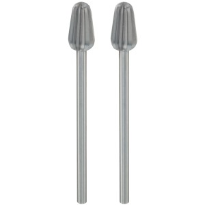 Deux fraises coniques Proxxon 6 mm en acier tungstène-vanadium pour outils miniatures.