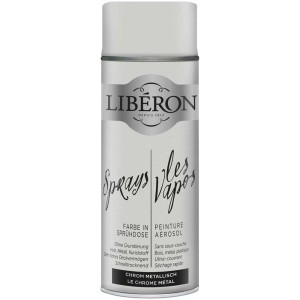 Libéron vernice spray cromata metallizzata, pittura effetto per varie superfici, bomboletta da 0,4 l.