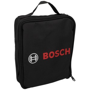 Caricabatterie Bosch C30 nella borsa nera con zip e maniglia.
