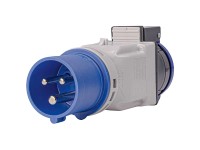 Steffen Industrie-Adapter CEE16/3 IP44 T23 / IP55 Anthrazit-Blau