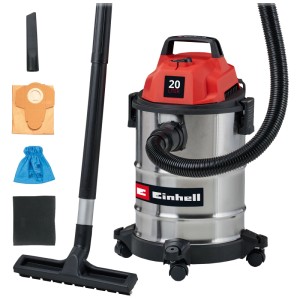 Einhell TC-VC 2045 S aspirateur eau et poussière avec accessoires, cuve en inox de 20 litres.