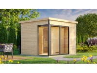 Design-Saunahaus 412 Sparset Natur inkl. Saunaofen OS 7,5 kW Design-Saunahaus 412 Sparset Natur inkl. Saunaofen OS 7,5 kW