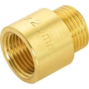 Prolunga rubinetto in ottone, 18,6 mm x 21 mm, 20 mm, per raccordi filettati.