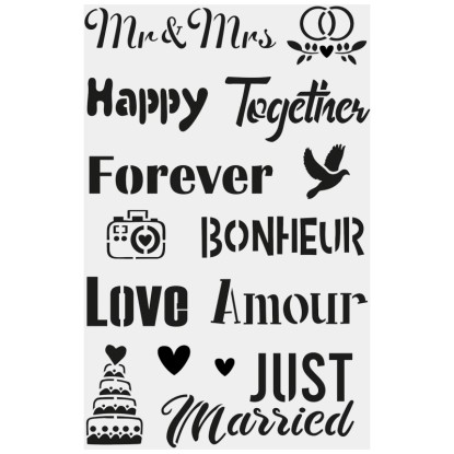 Aladine Stencil Love 20 x 30 cm