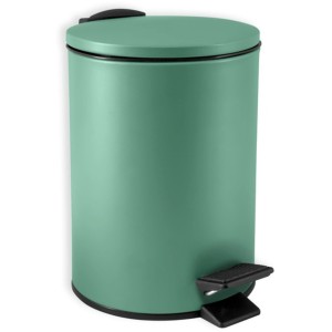 Spirella Adelar Pattumiera a pedale, 3 l, Verde Opaco, con pedale e chiusura soft.