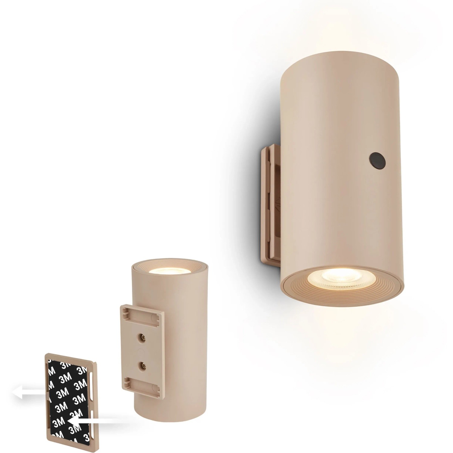 Briloner® Akku-Wandleuchte Misy Beige (HxBxT) 12 x 7,5 x 6 cm / 2 W / 200 lm kaufen bei OBI